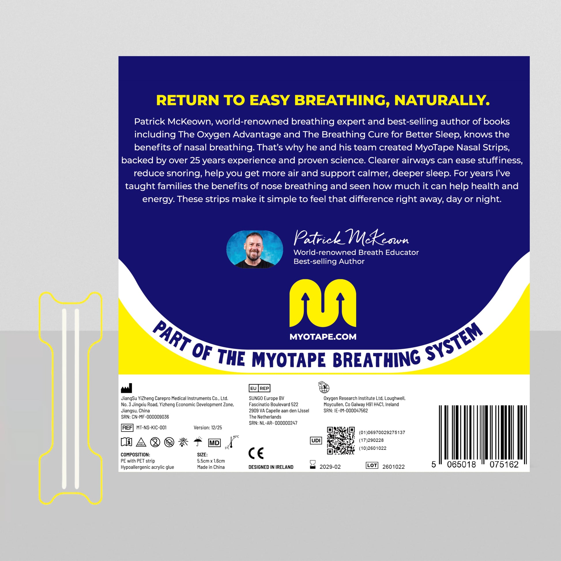 MyoTape® Nasal Strips - Kids (Clear)