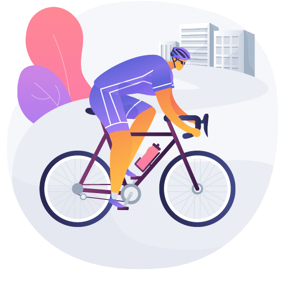High Altitude Training Simulation illustration Oxygen Advantage Breathing for Cycling Animation