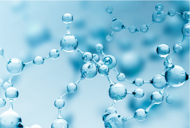 Chain of water molecules