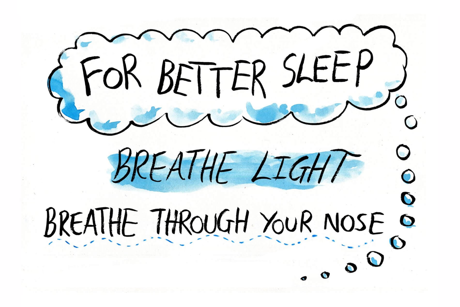 Nose breathing and better sleep - illustration
